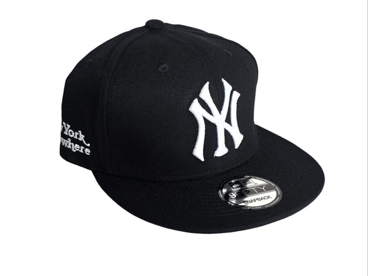 Custom "New York Nowhere" Snapback Hat – Black