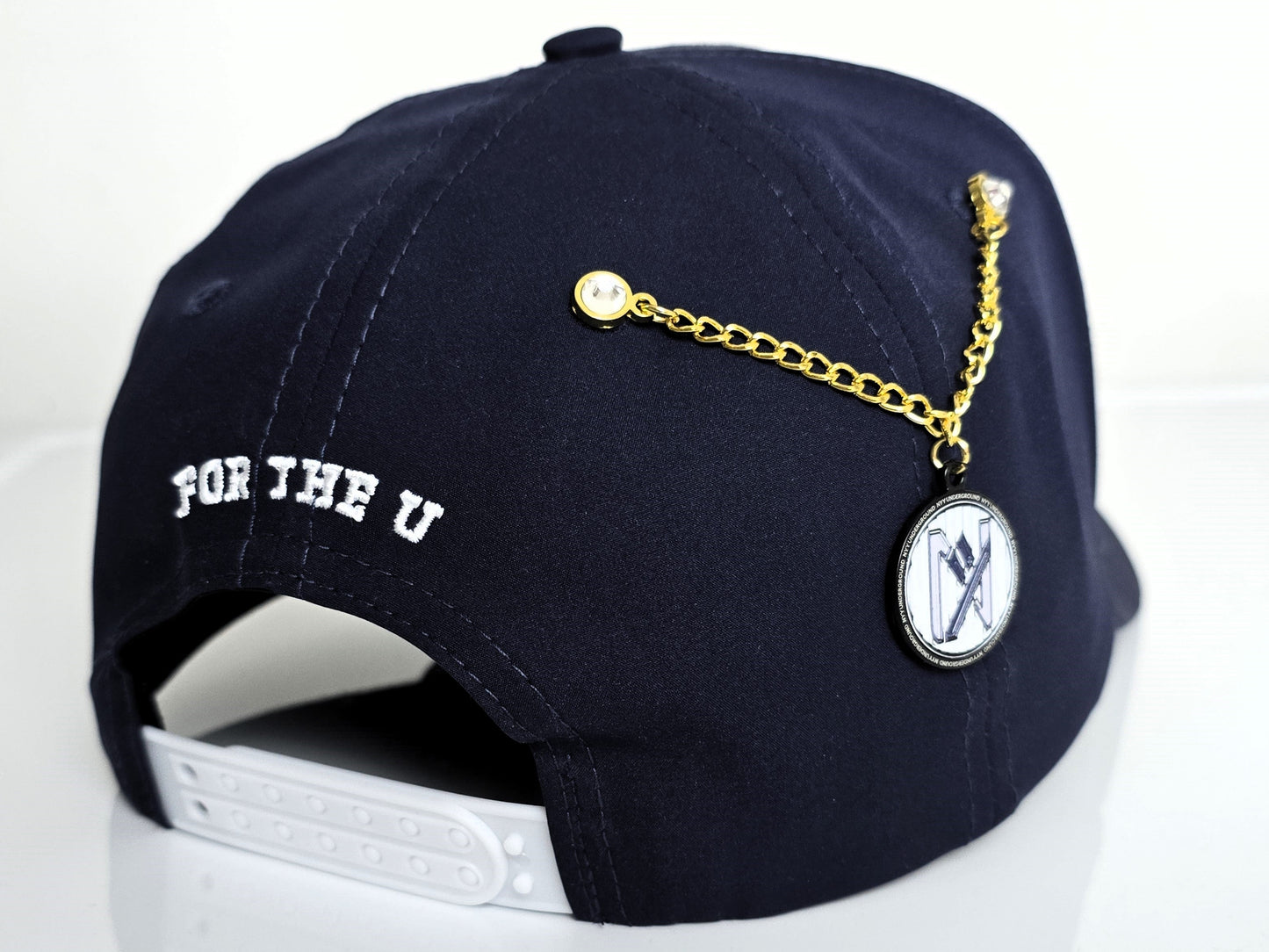 Stainless Steel NYYU Logo Hat Accessory Chain