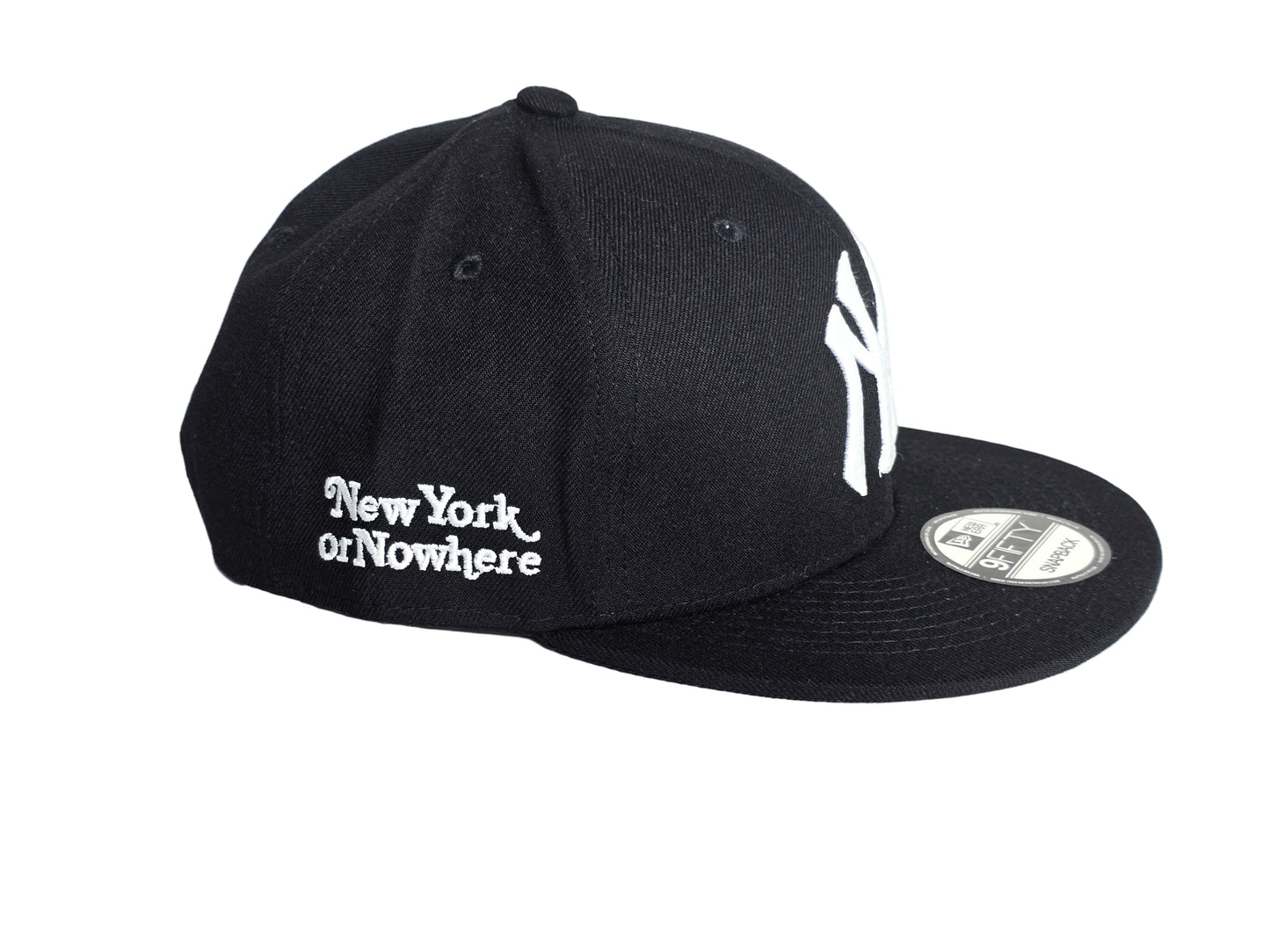 Custom "New York Nowhere" Snapback Hat – Black