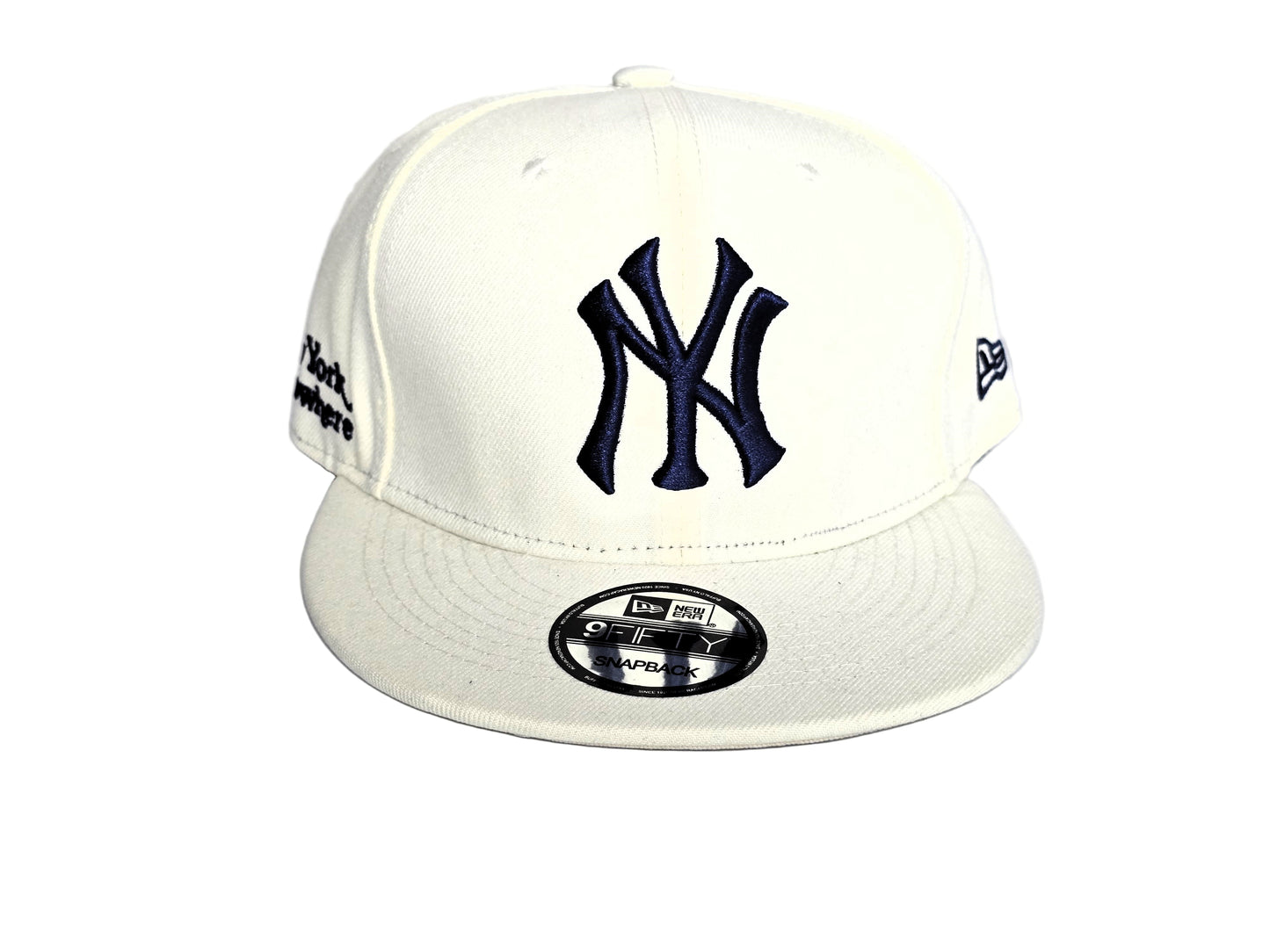 Custom "New York Nowhere" Snapback Hat – Chrome White