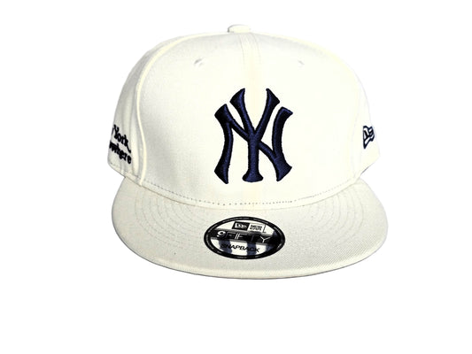 Custom "New York Nowhere" Snapback Hat – Chrome White