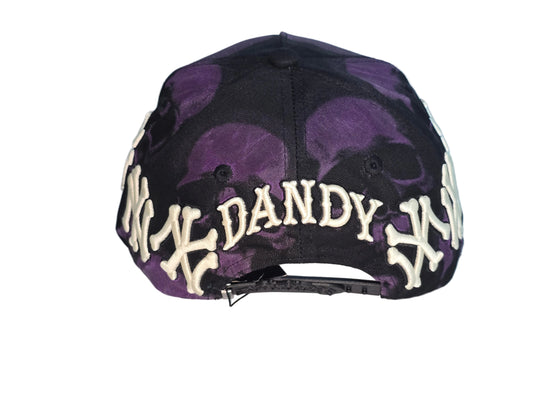 Purple Skull NY Bone Logo Snapback W/ Suede Brim