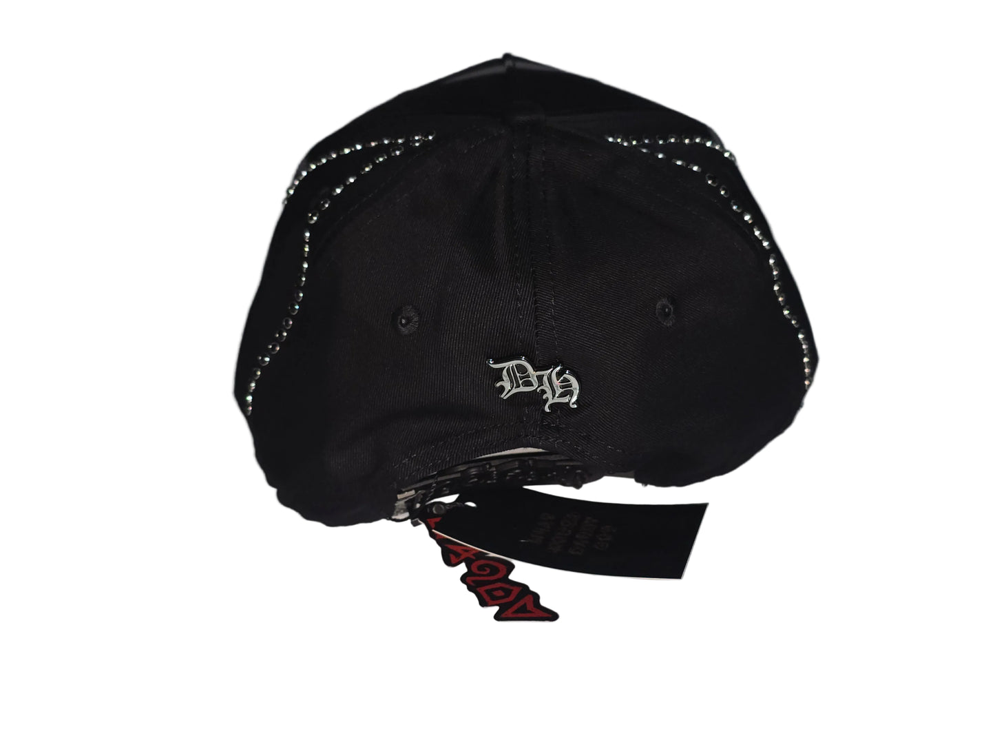 Yankees Black Suede Brim Rhinestone Studded Snapback Hat