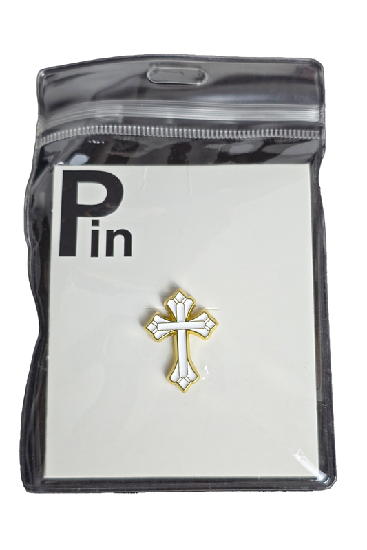 Stainless Steel Holy Cross Hat Accessory Pin