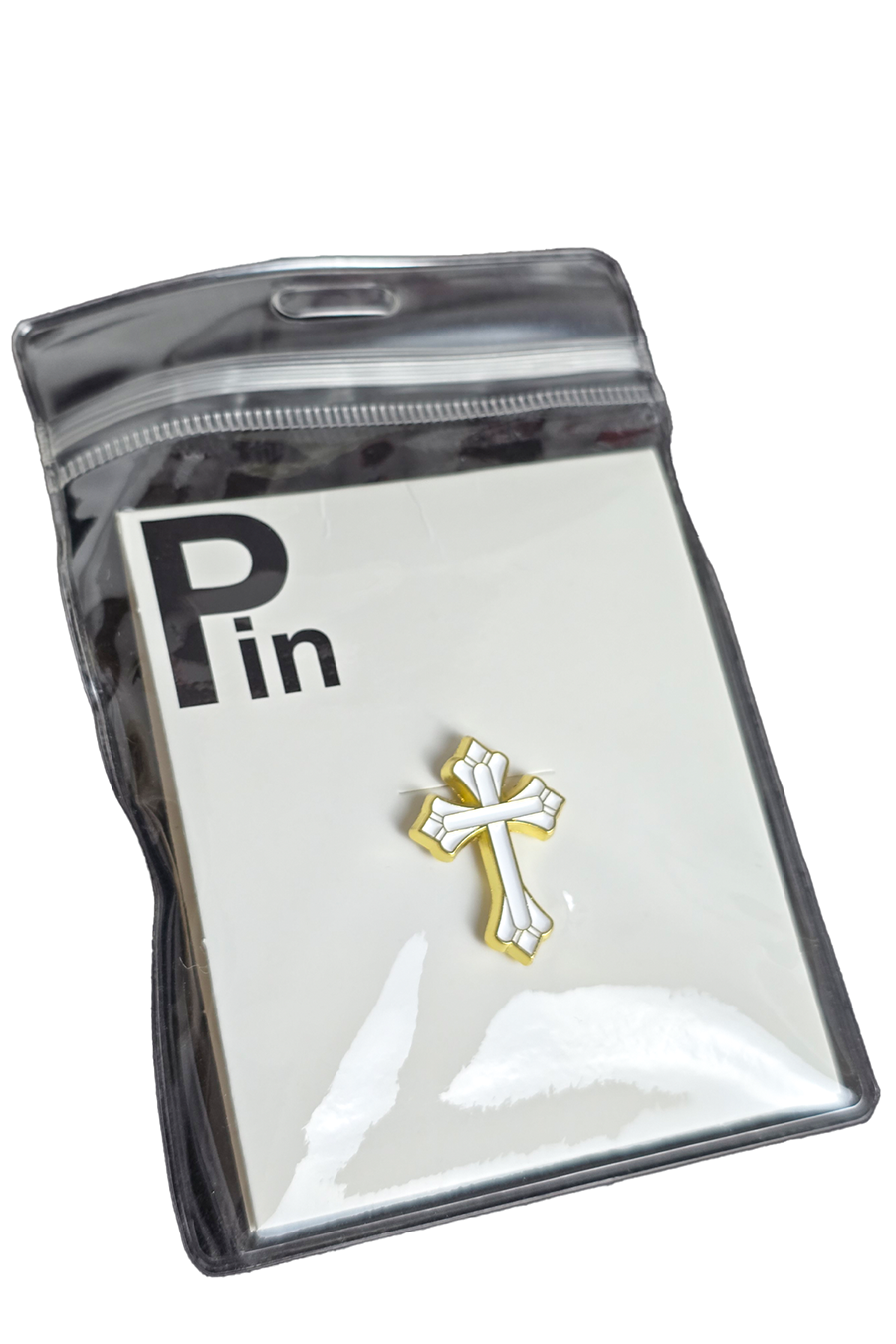 Stainless Steel Holy Cross Hat Accessory Pin