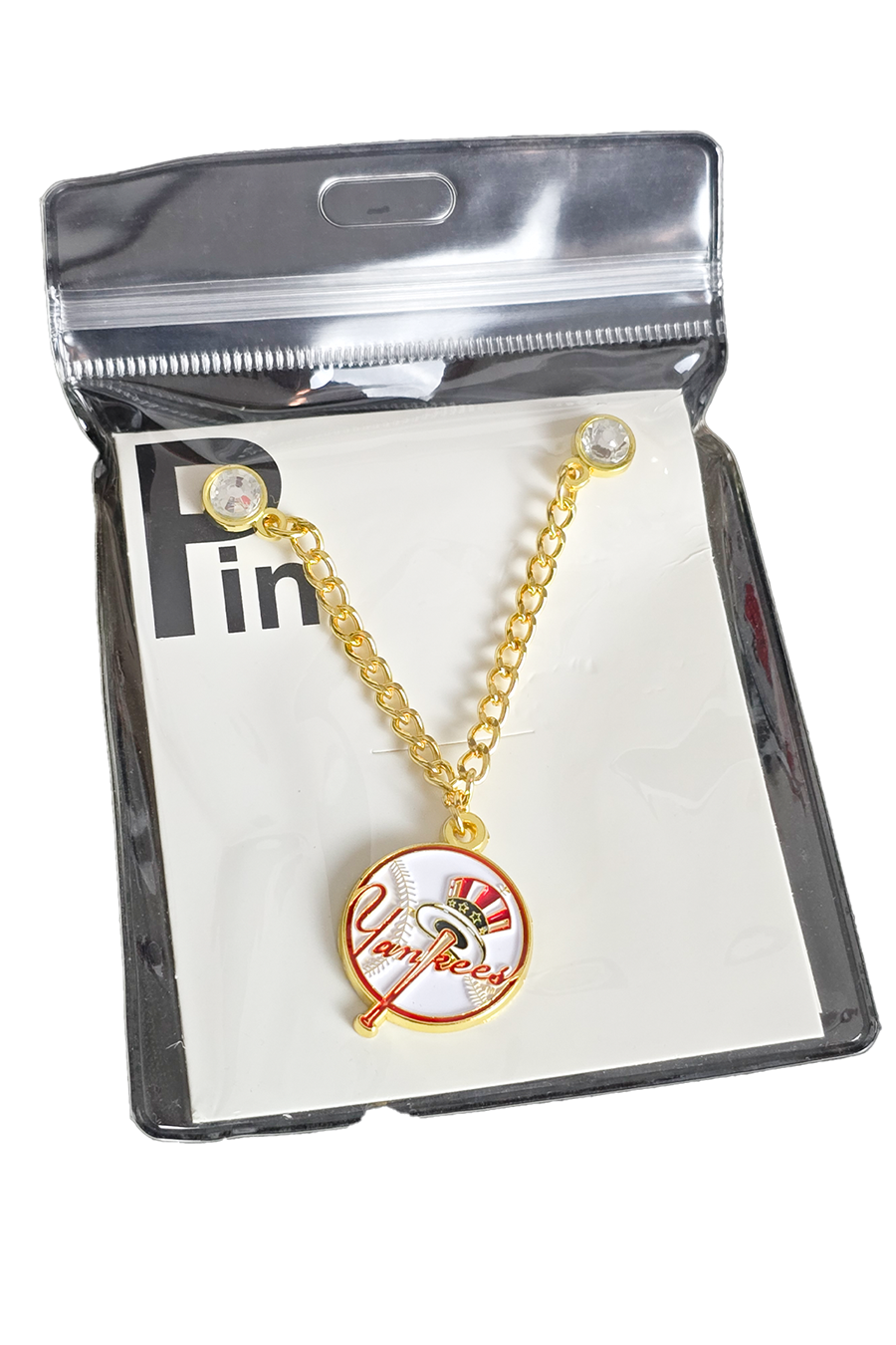 Stainless Steel NY Circle Hat Accessory Chain