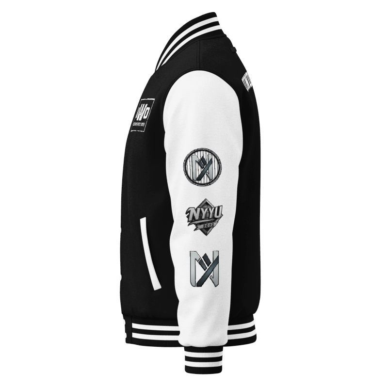 NYY Underground UWO Varsity Jacket | Black & White Letterman