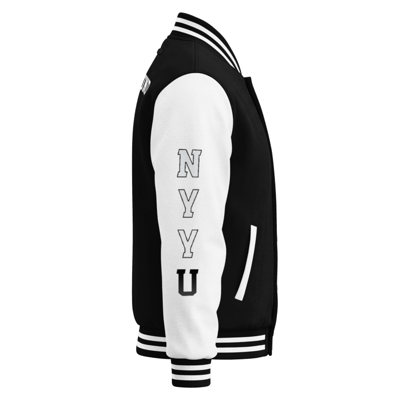 NYY Underground UWO Varsity Jacket | Black & White Letterman