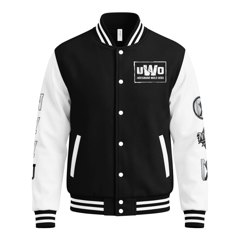 NYY Underground UWO Varsity Jacket | Black & White Letterman