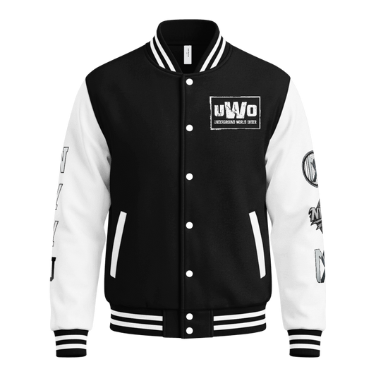 NYY Underground UWO Varsity Jacket | Black & White Letterman