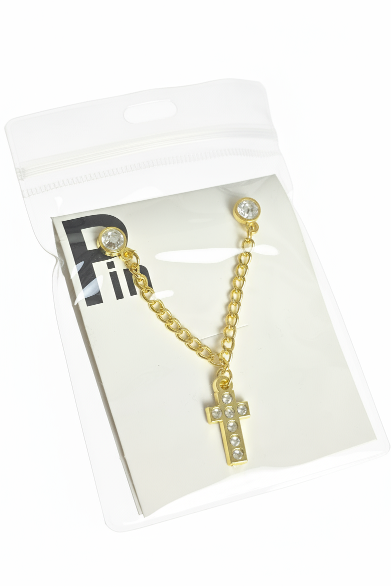 Stainless Steel Holy Cross Hat Accessory Chain