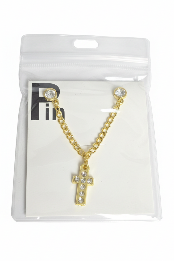 Stainless Steel Holy Cross Hat Accessory Chain